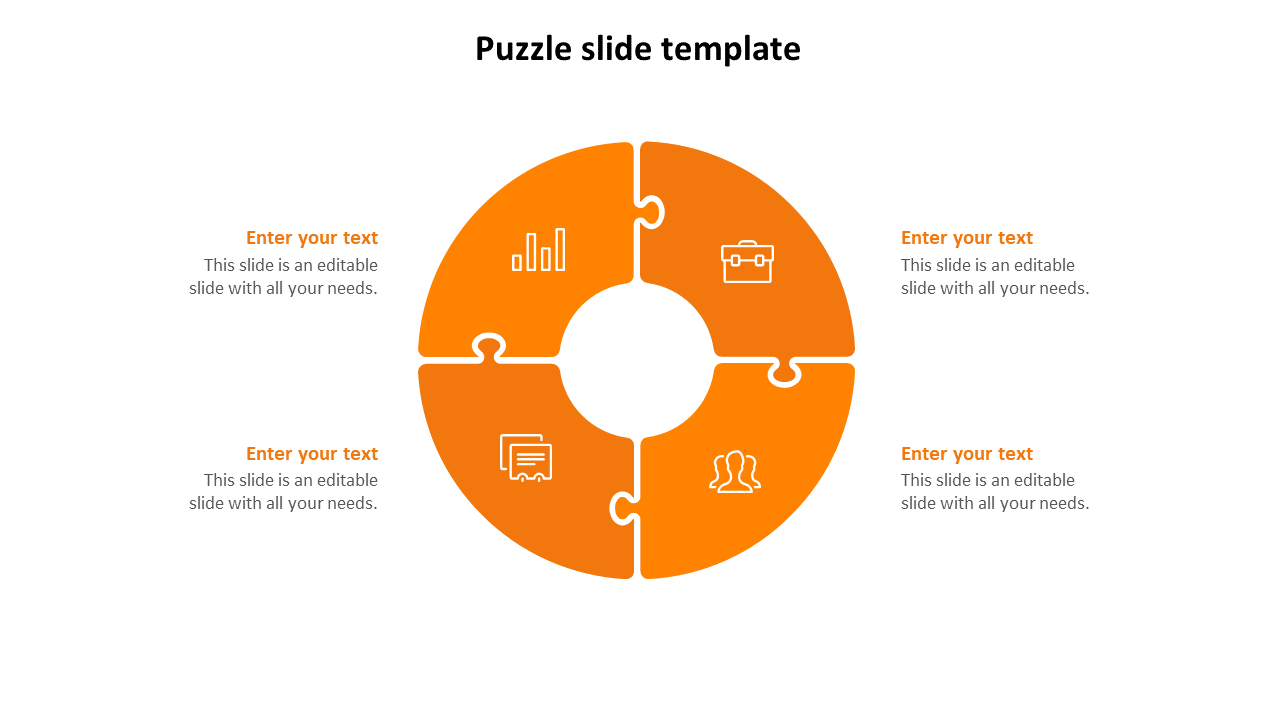 Free - Creative Puzzle Slide Template PowerPoint Presentation